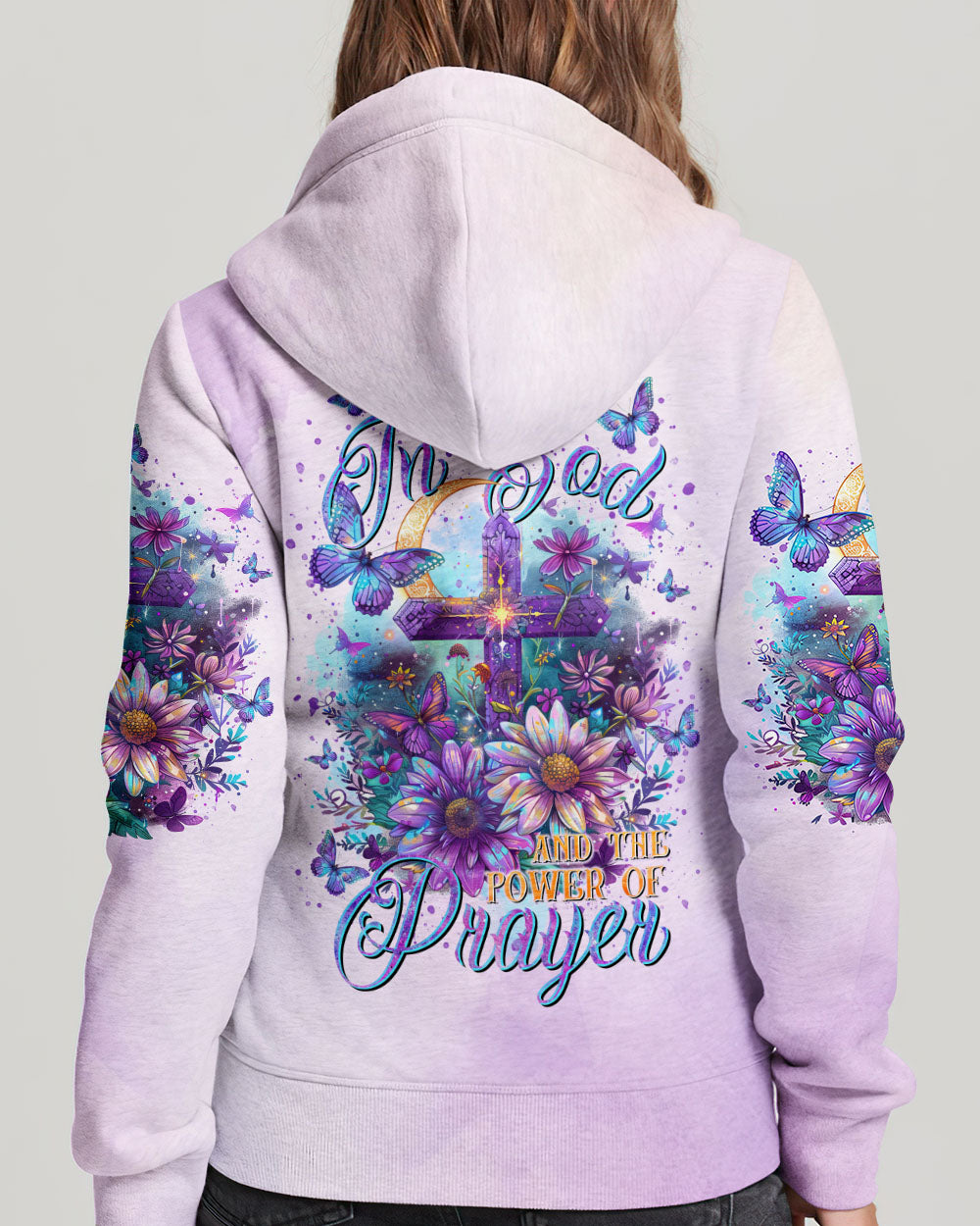 I Believe In God Flower Cross Women's All Over Print Shirt - Tltr2511244