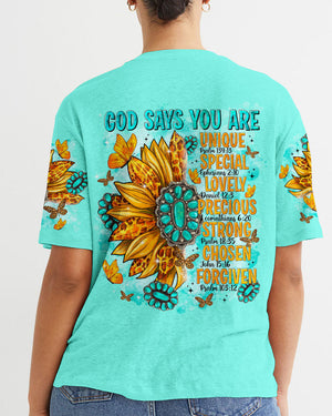 God Says You Are Sunflower Women's All Over Print Shirt - Tltr2702244