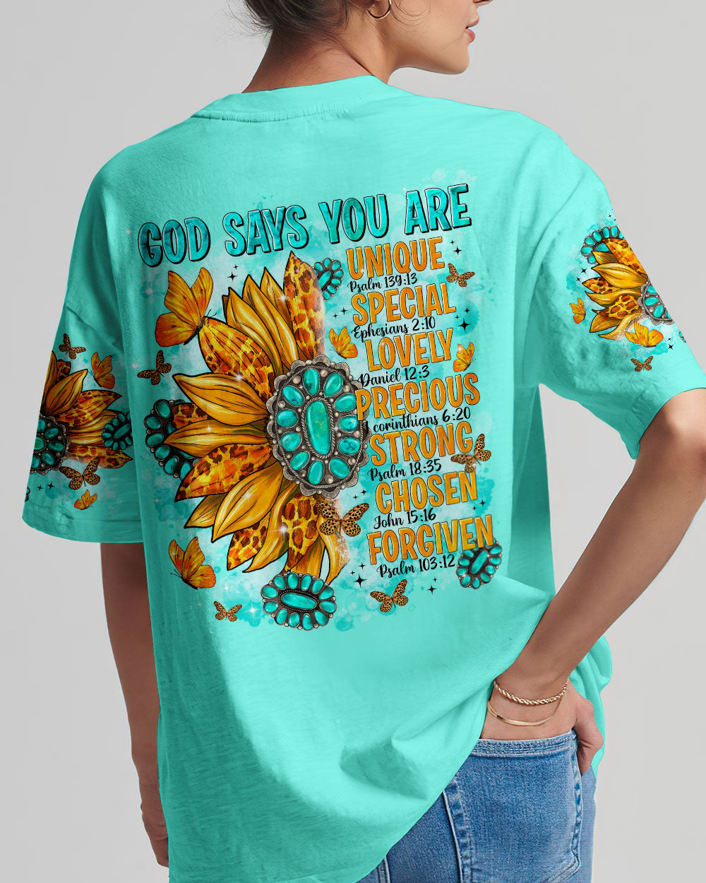 God Says You Are Sunflower Women's All Over Print Shirt - Tltr2702244