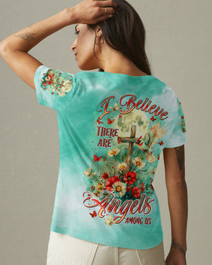 I Believe There Are Angels Among Us Cardinal Women's All Over Print Shirt - Tltr2703255