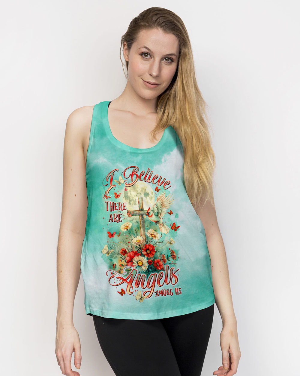 I Believe There Are Angels Among Us Cardinal Women's All Over Print Shirt - Tltr2703255