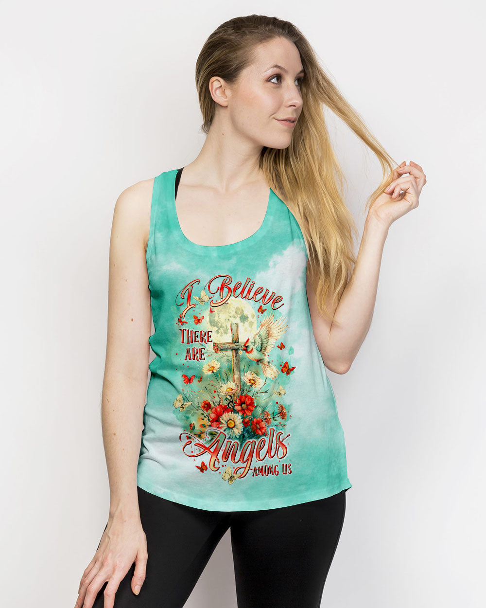 I Believe There Are Angels Among Us Cardinal Women's All Over Print Shirt - Tltr2703255