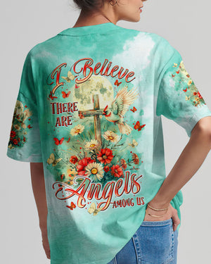I Believe There Are Angels Among Us Cardinal Women's All Over Print Shirt - Tltr2703255