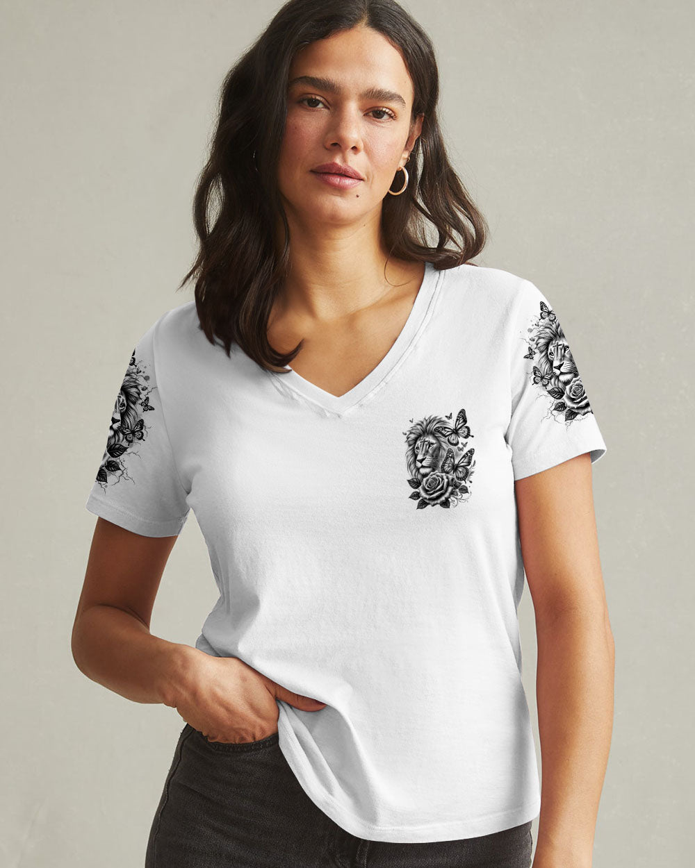 Jesus Dropped The Charges Lion Women's All Over Print Shirt - Tltr2708242