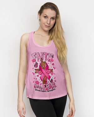 Faith Over Fear Breast Cancer Women's All Over Print Shirt   - Tltr2907252