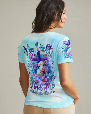 He Left The 99 To Find Me  Lamb Women's All Over Print Shirt   - Tltr3007252