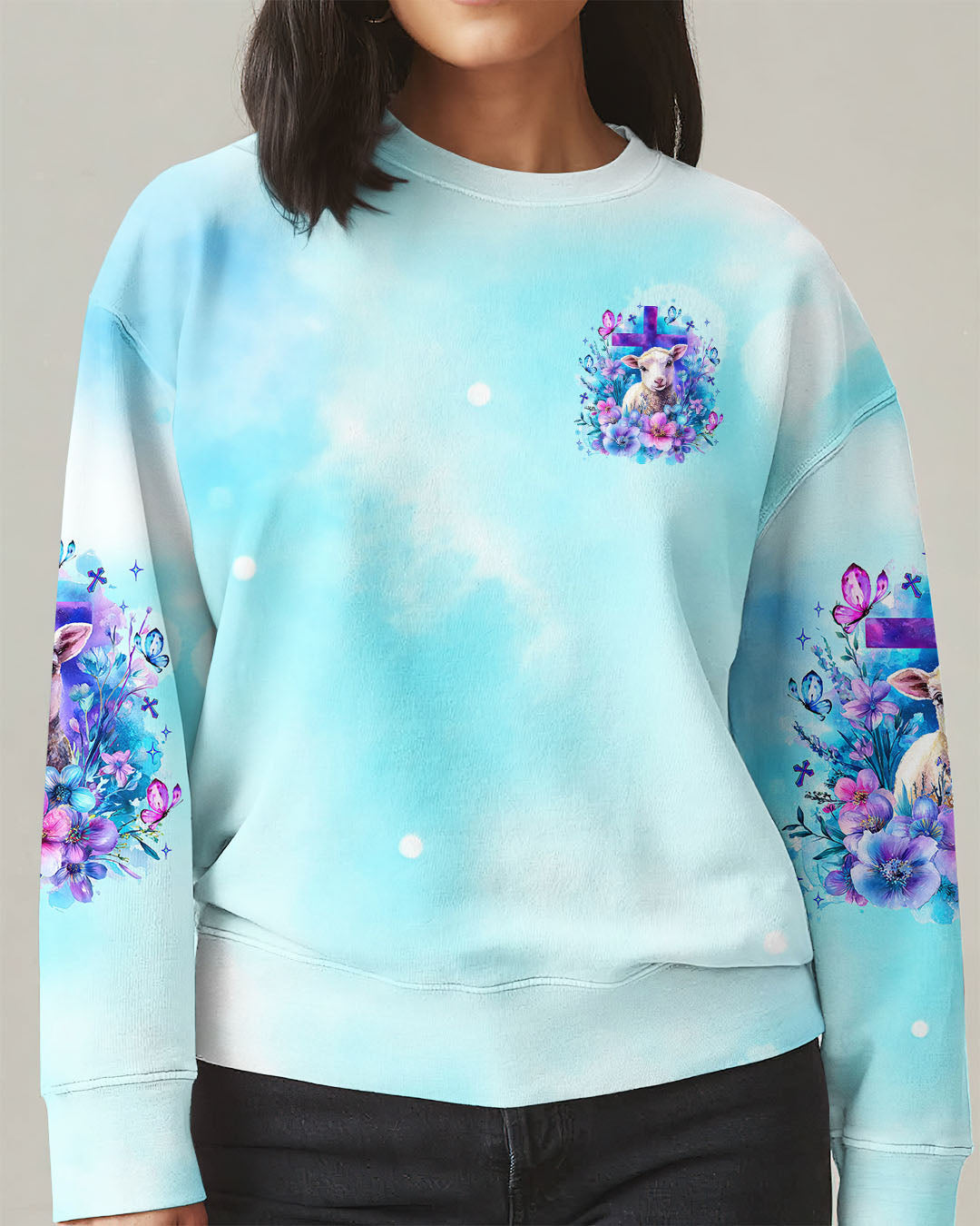He Left The 99 To Find Me  Lamb Women's All Over Print Shirt   - Tltr3007252