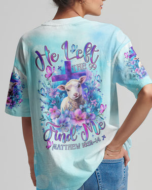He Left The 99 To Find Me  Lamb Women's All Over Print Shirt   - Tltr3007252