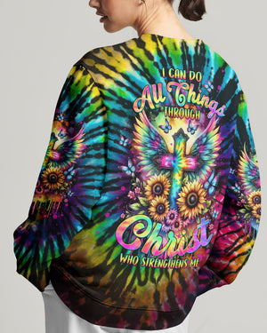 I Can Do All Things Cross Tie Dye Women's All Over Print Shirt - Tltw0102244