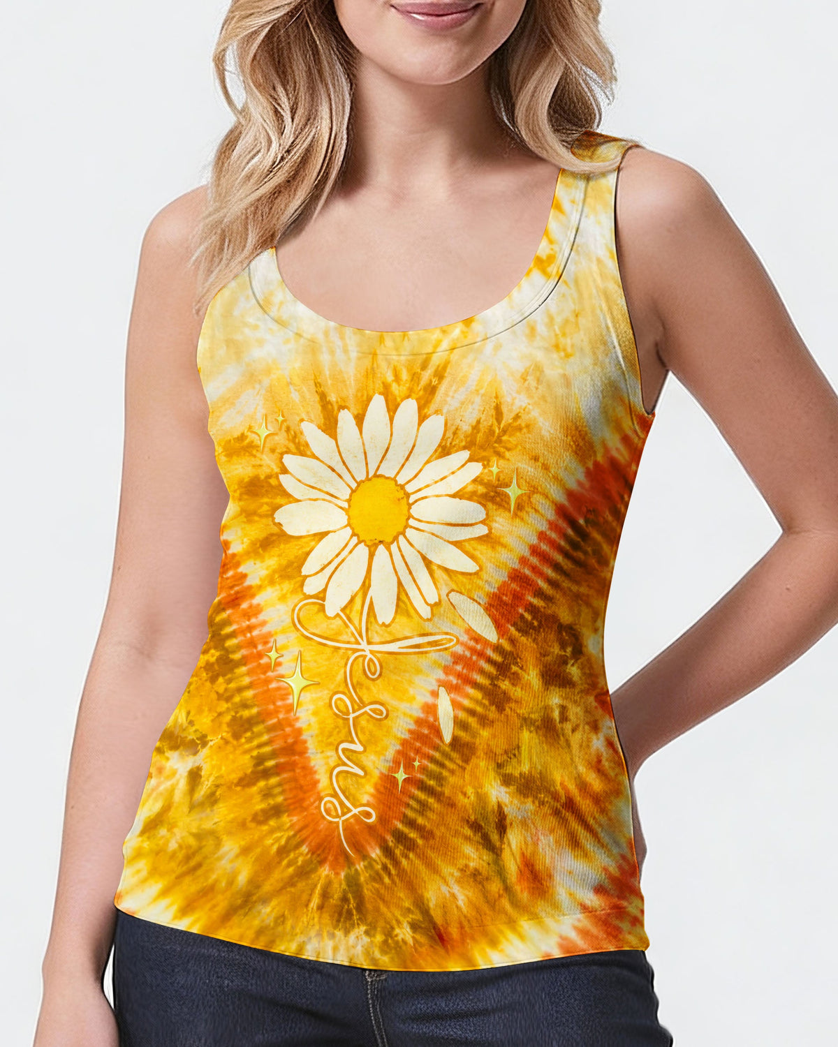 Jesus Daisies V Pattern Women's All Over Print Shirt - Tltw0207261