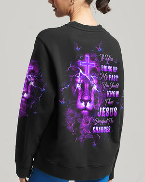 Jesus Dropped The Charges Lion Lilies Women's All Over Print Shirt - Tltw0208245