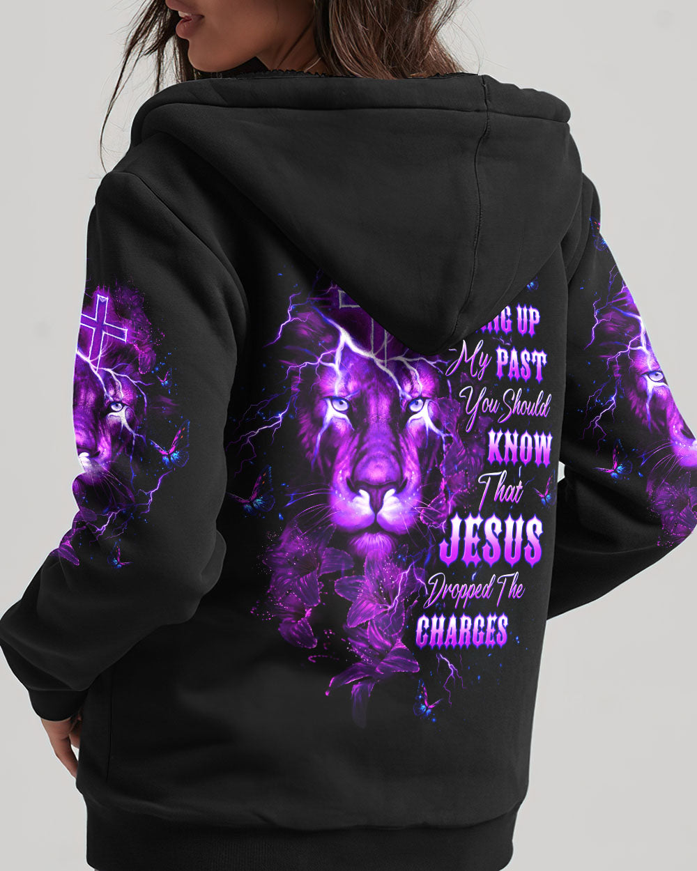 Jesus Dropped The Charges Lion Lilies Women's All Over Print Shirt - Tltw0208245