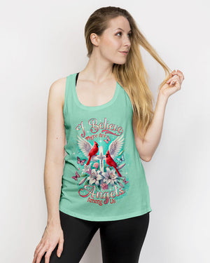 I Believe There Are Angels Among Us Cardinal Women's All Over Print Shirt - Tltw0301253