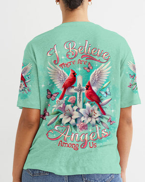 I Believe There Are Angels Among Us Cardinal Women's All Over Print Shirt - Tltw0301253
