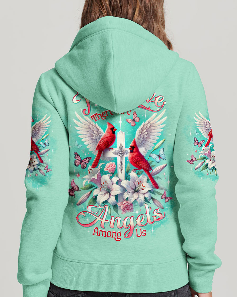 I Believe There Are Angels Among Us Cardinal Women's All Over Print Shirt - Tltw0301253