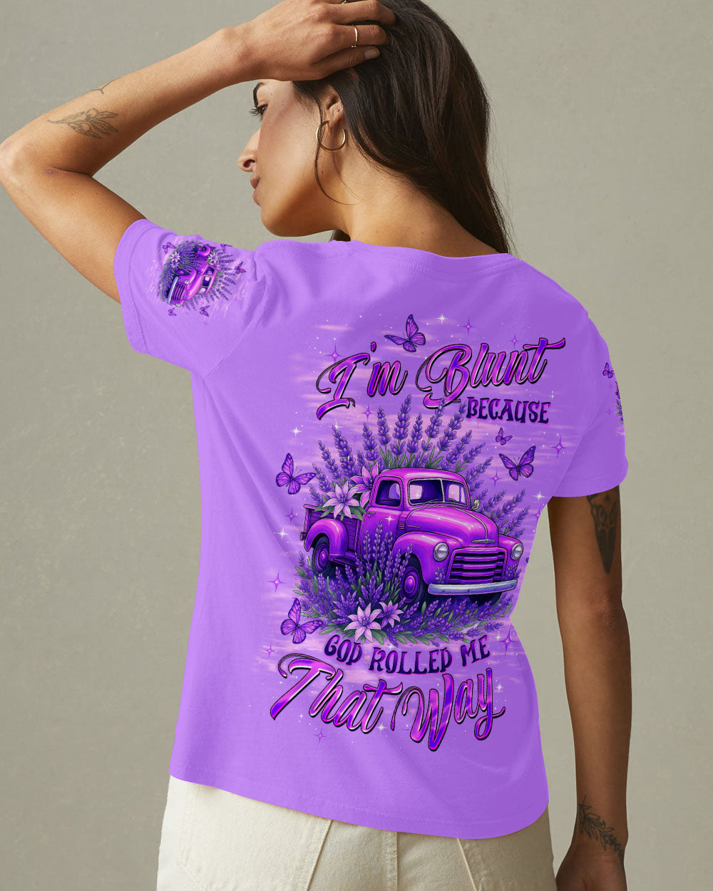 I'm Blunt Because God Rolled Me That Way Truck Women's All Over Print Shirt - Tltw0312252