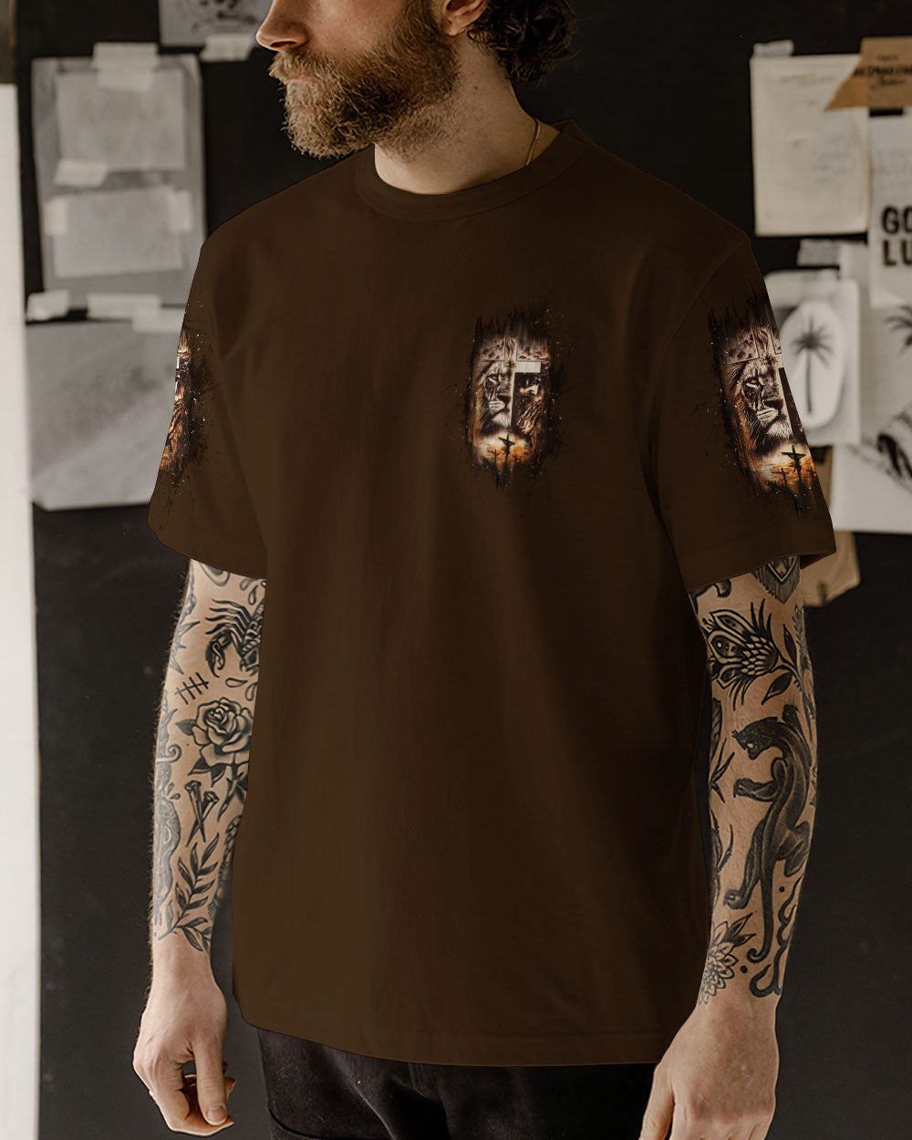 Jesus Dropped The Charges Lion Men's All Over Print Shirt  - Tltw0403254