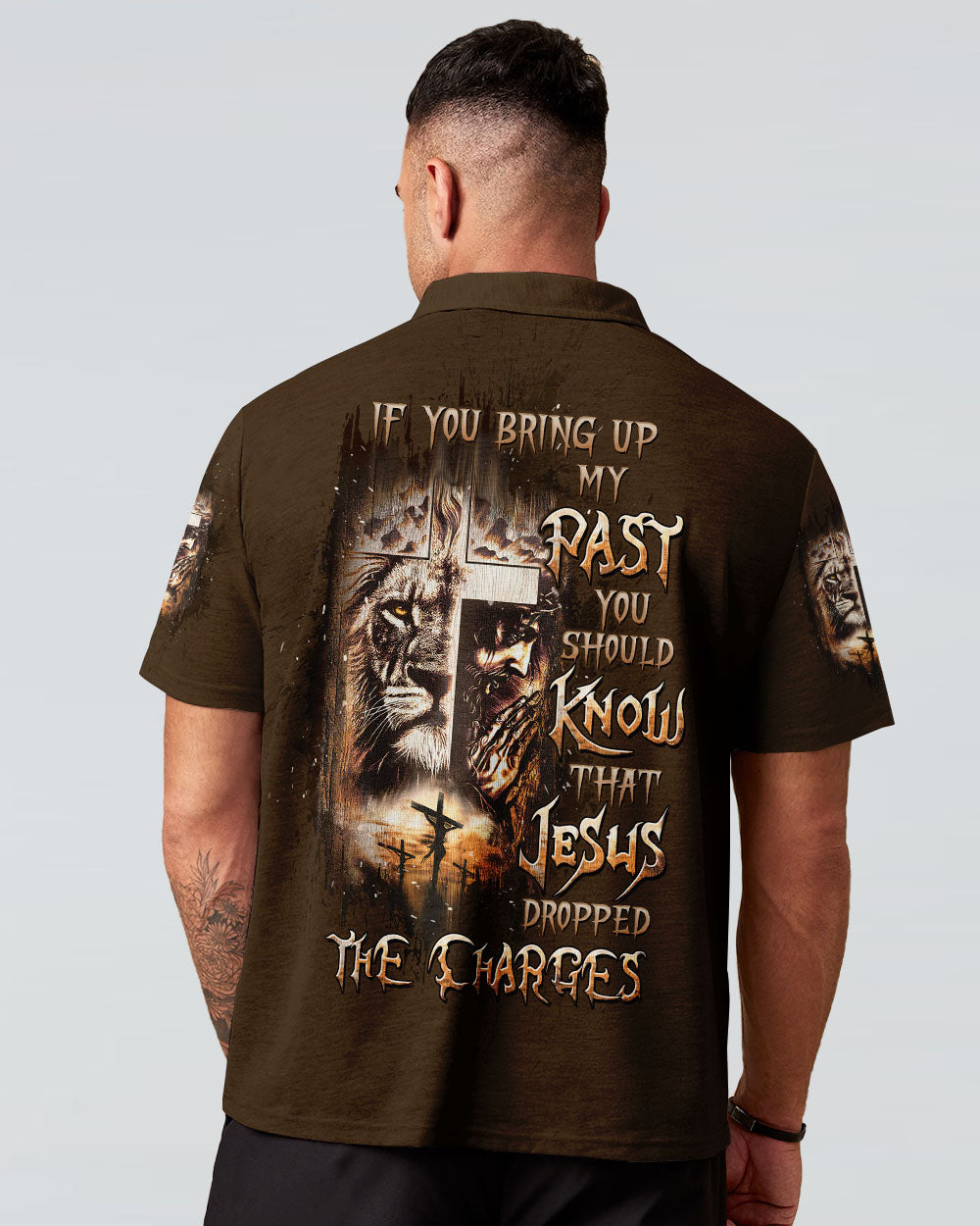 Jesus Dropped The Charges Lion Men's All Over Print Shirt  - Tltw0403254