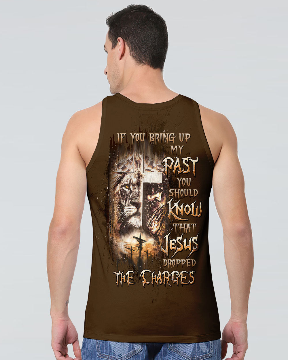 Jesus Dropped The Charges Lion Men's All Over Print Shirt  - Tltw0403254