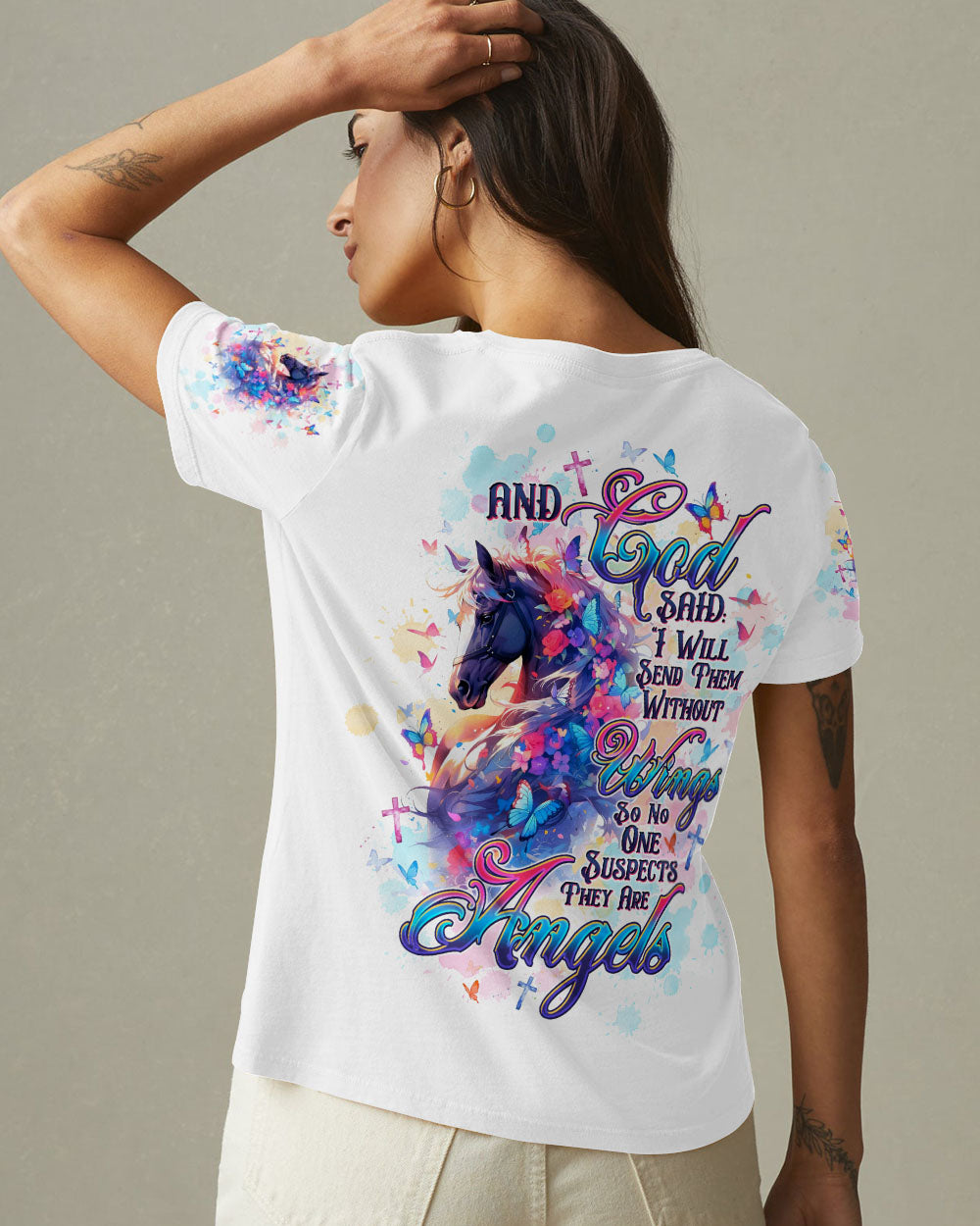 I Will Send Them Without Wings Horse Women's All Over Print Shirt - Tltw0407253