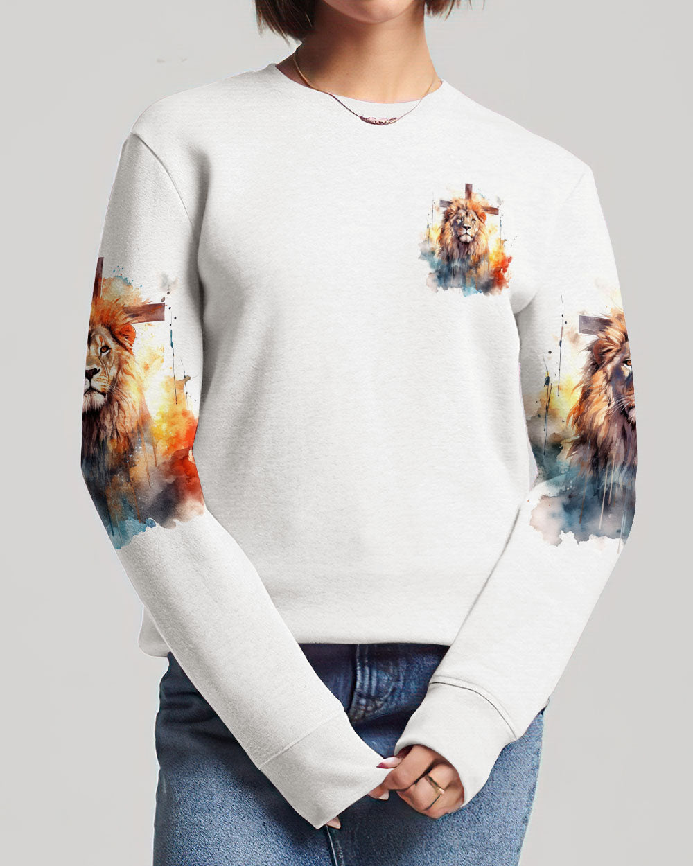 I Would Rather Stand With God Painting Lion Women's All Over Print Shirt - Tltw0410233