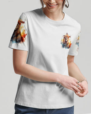 I Would Rather Stand With God Painting Lion Women's All Over Print Shirt - Tltw0410233