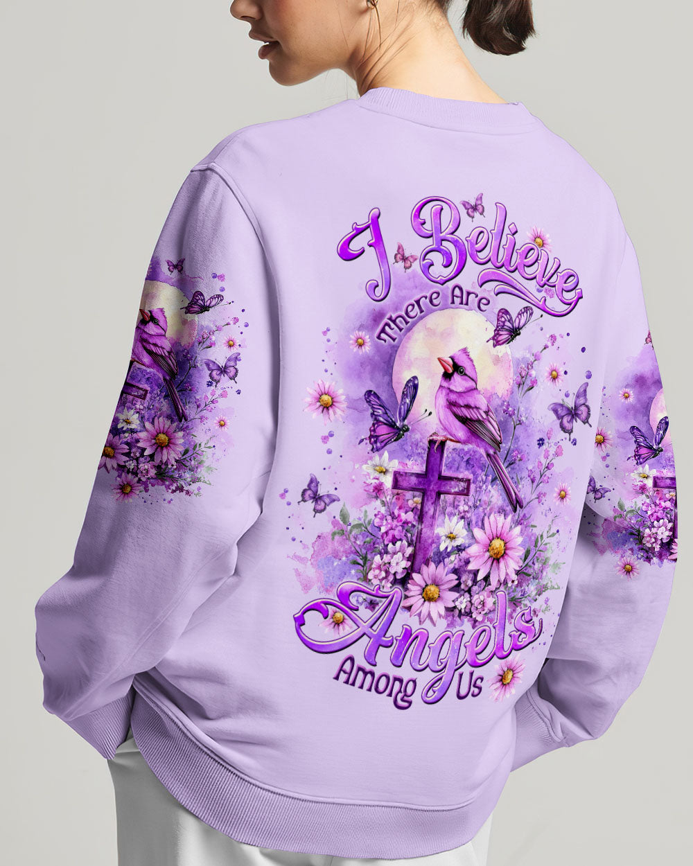 I Believe There Are Angels Among Us Cardinal Women's All Over Print Shirt - Tltw0410242