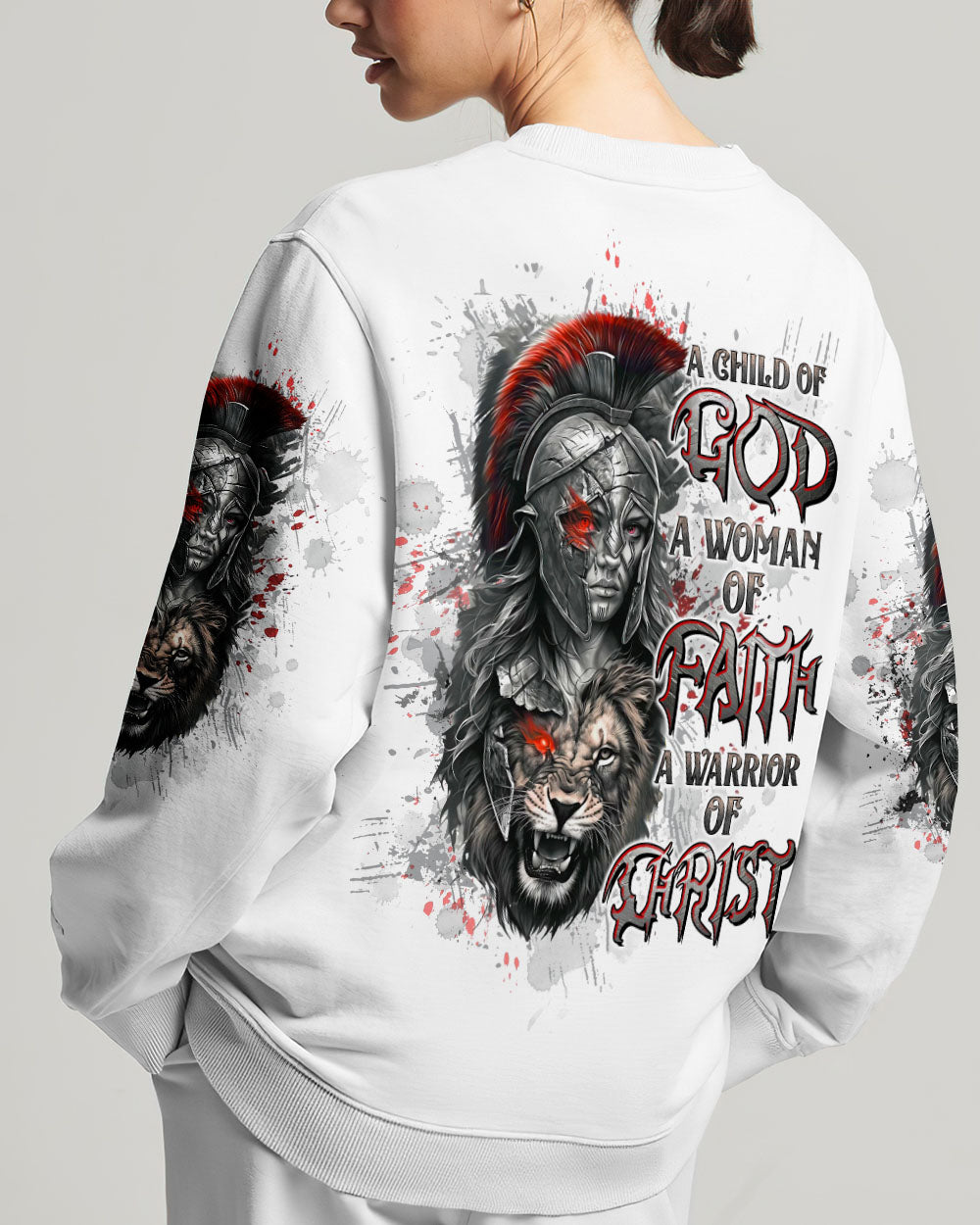A Child Of God A Woman Of Faith Warrior Lion Women's All Over Print Shirt - Tltw0411244