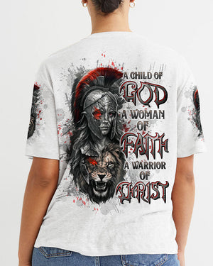A Child Of God A Woman Of Faith Warrior Lion Women's All Over Print Shirt - Tltw0411244