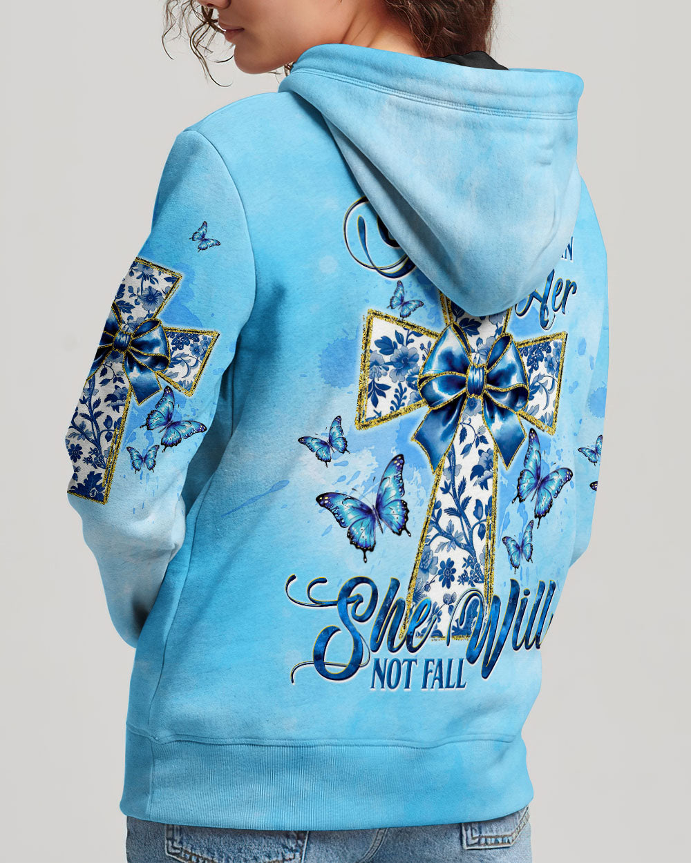 God Is Within Her She Will Not Fall Cross Bow Women's All Over Print Shirt - Tltw0412244