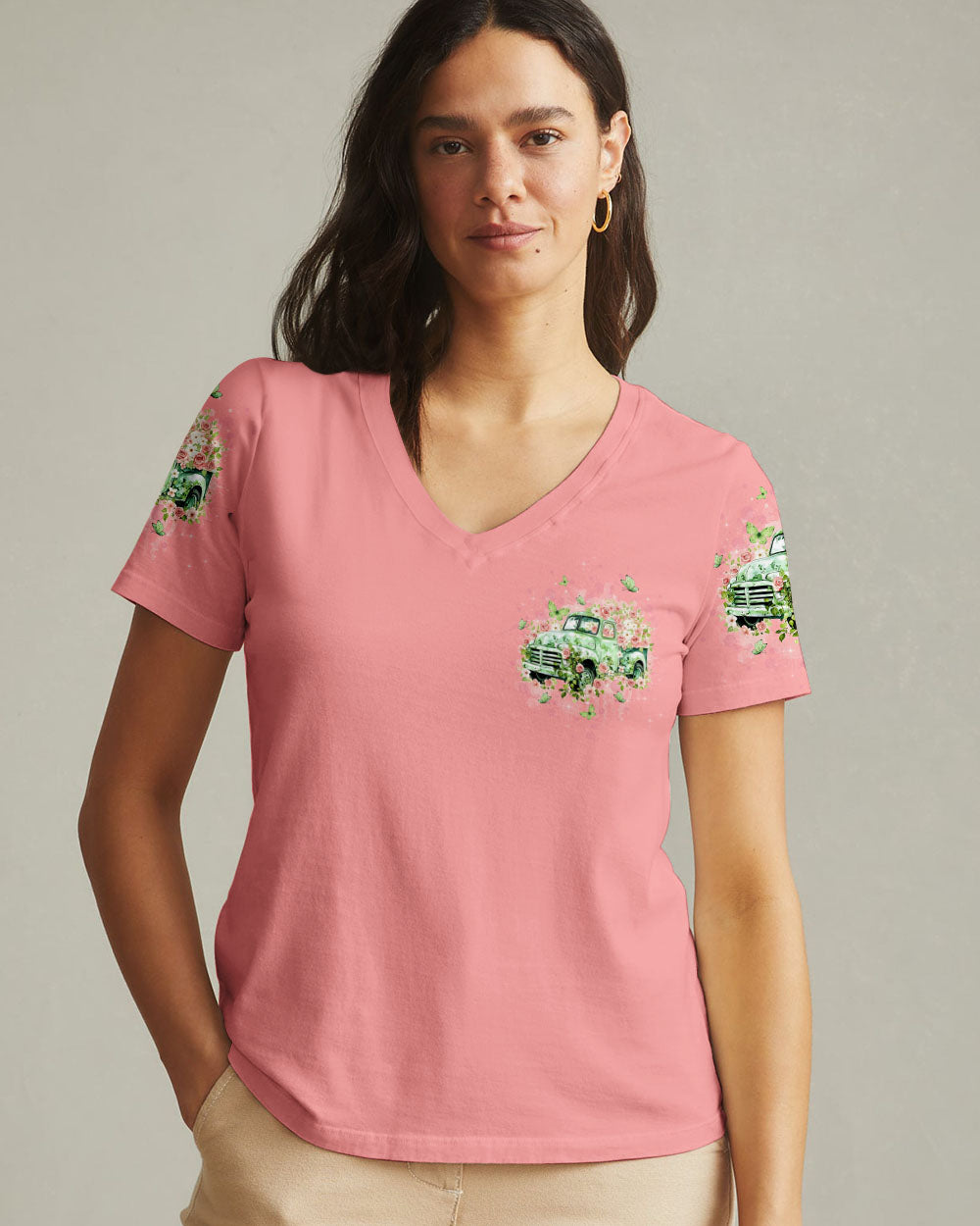 Life's A Journey Flower Truck Women's All Over Print Shirt - Tltw0412252