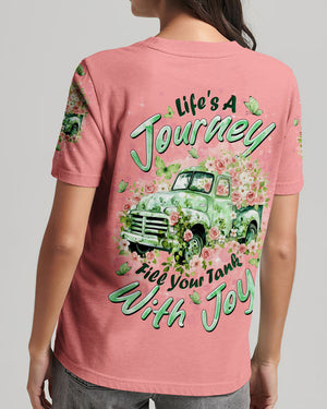 Life's A Journey Flower Truck Women's All Over Print Shirt - Tltw0412252