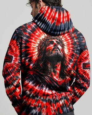 Jesus Halo Of Faith Red & Black Swirl Men's All Over Print Shirt   - Tltw0603261