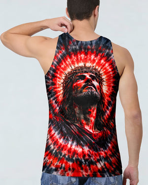 Jesus Halo Of Faith Red & Black Swirl Men's All Over Print Shirt   - Tltw0603261