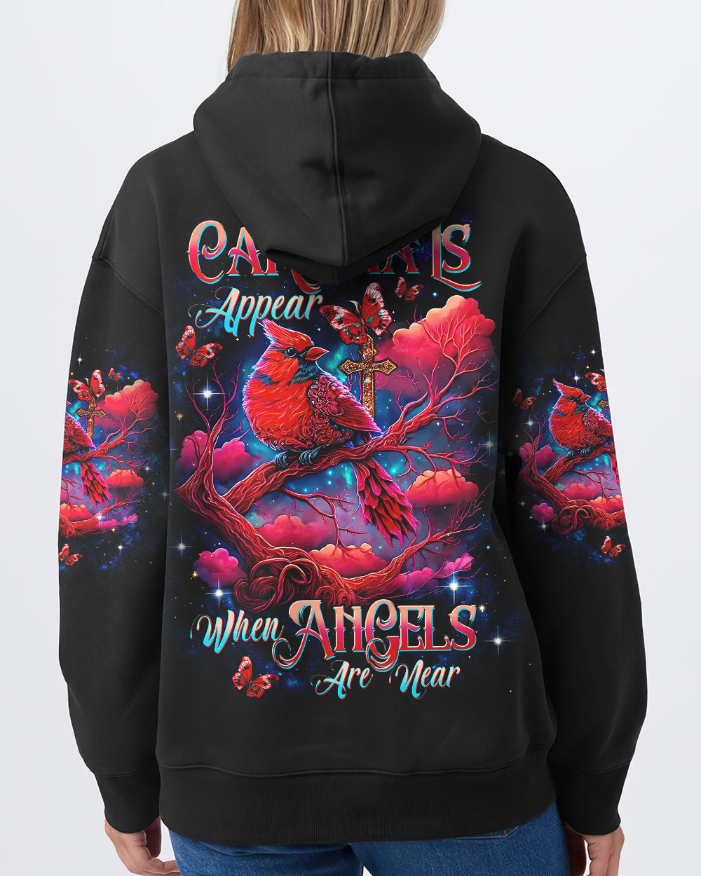 When Cardinals Appear Angels Are Near Women's All Over Print Shirt - Tltw0612242