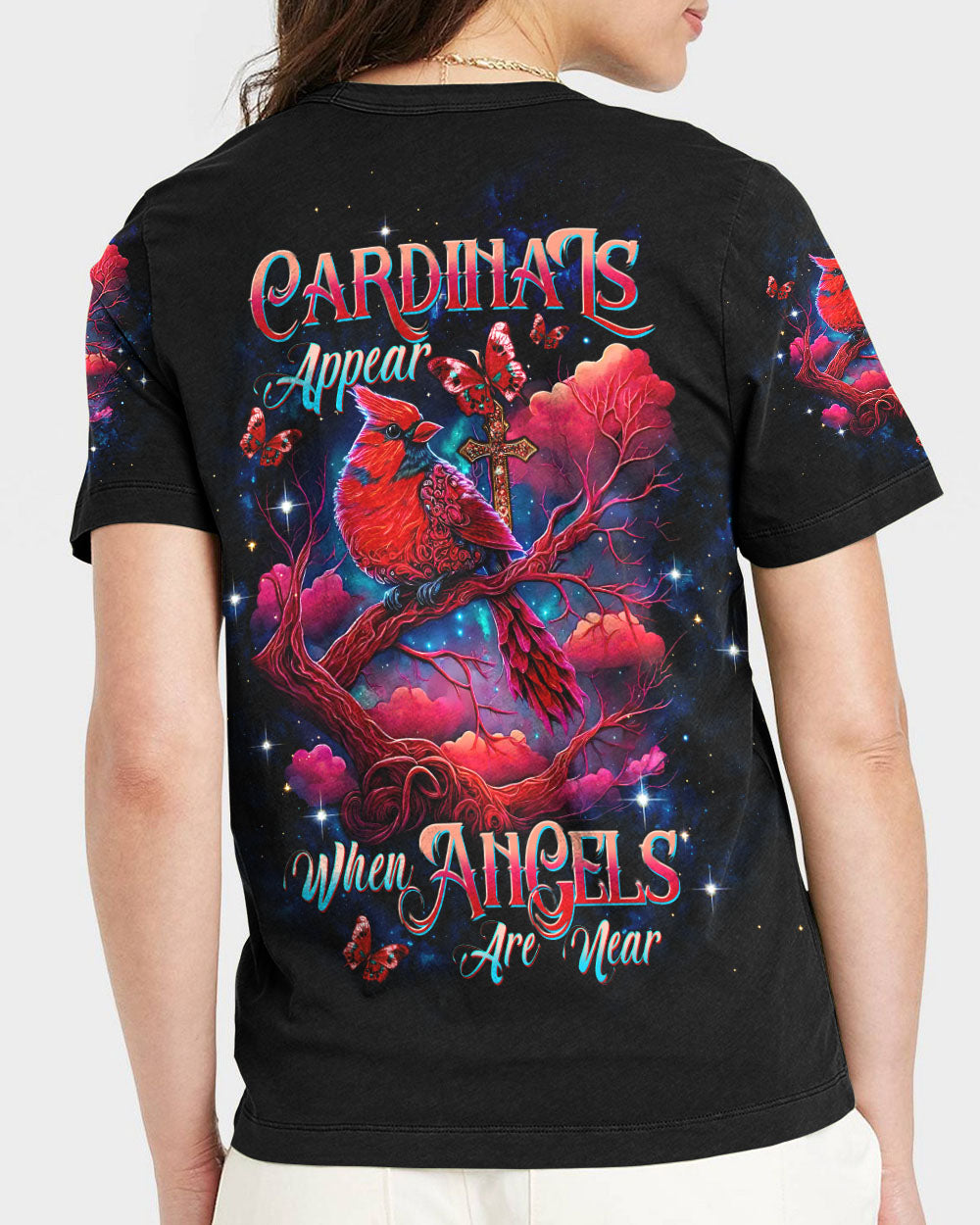 When Cardinals Appear Angels Are Near Women's All Over Print Shirt - Tltw0612242