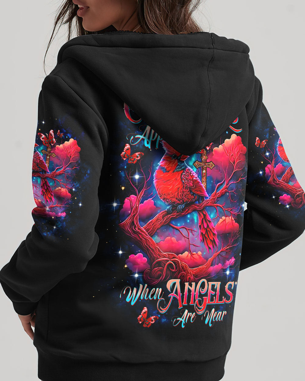 When Cardinals Appear Angels Are Near Women's All Over Print Shirt - Tltw0612242