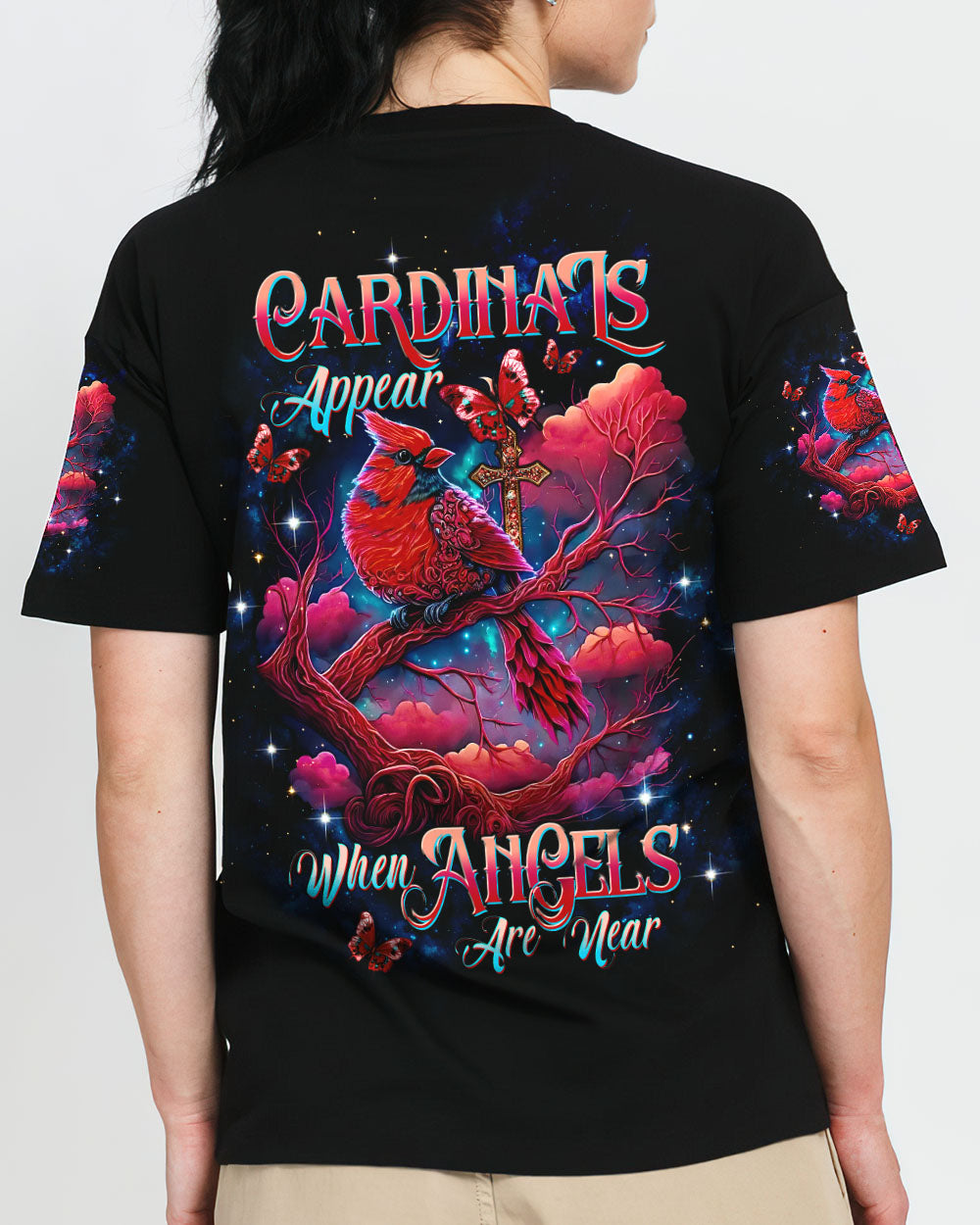 When Cardinals Appear Angels Are Near Women's All Over Print Shirt - Tltw0612242