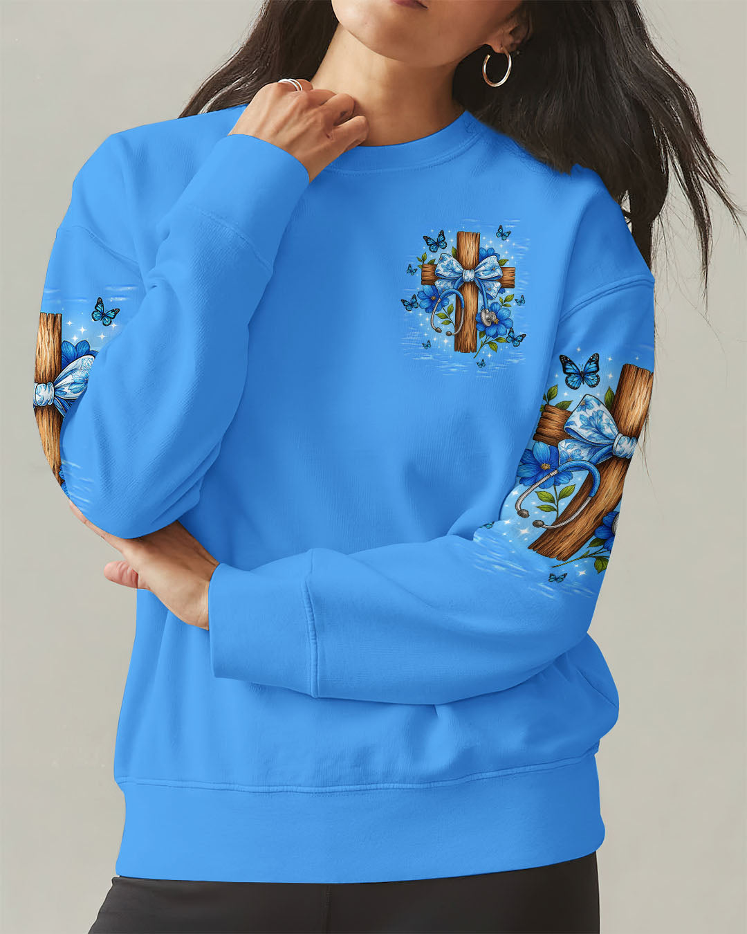 Jesus In My Heart Nursing In My Veins Women's All Over Print Shirt   - Tltw0708254