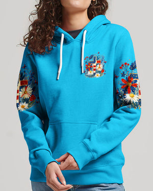 She Loves Jesus & America Too Red White & Blue Women's All Over Print   - Tltw0805261