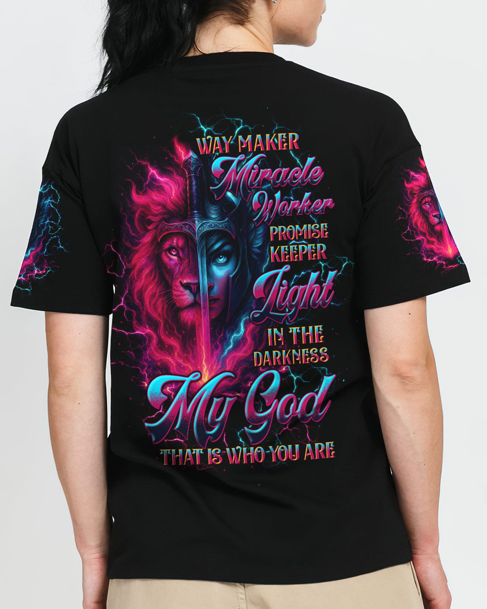 Way Maker Miracle Worker Lion Warrior Women's All Over Print Shirt - Tltw0807252