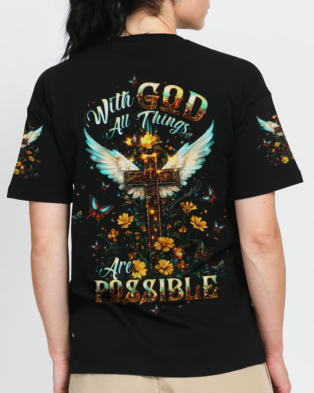 With God All Things Are Possible Women's All Over Print Shirt - Tltw0910244
