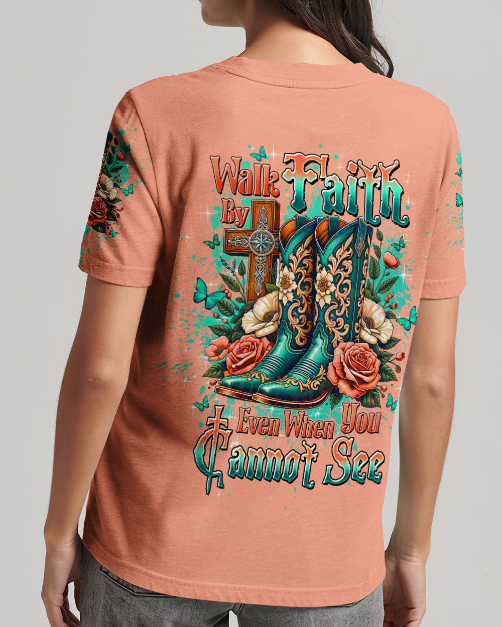 Walk By Faith Even When You Cannot See Women's All Over Print Shirt - Tltw0910253