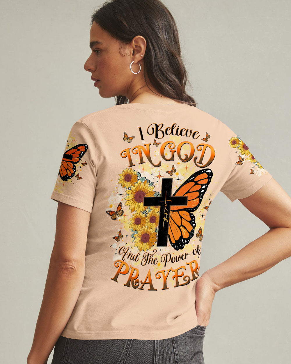 I Believe In God Butterfly Women's All Over Print Shirt - Tltw1001253