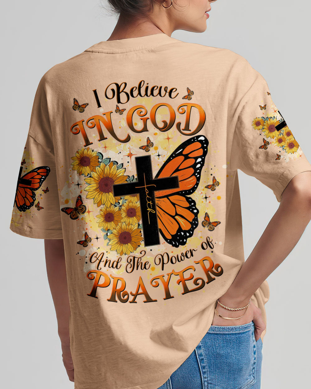 I Believe In God Butterfly Women's All Over Print Shirt - Tltw1001253