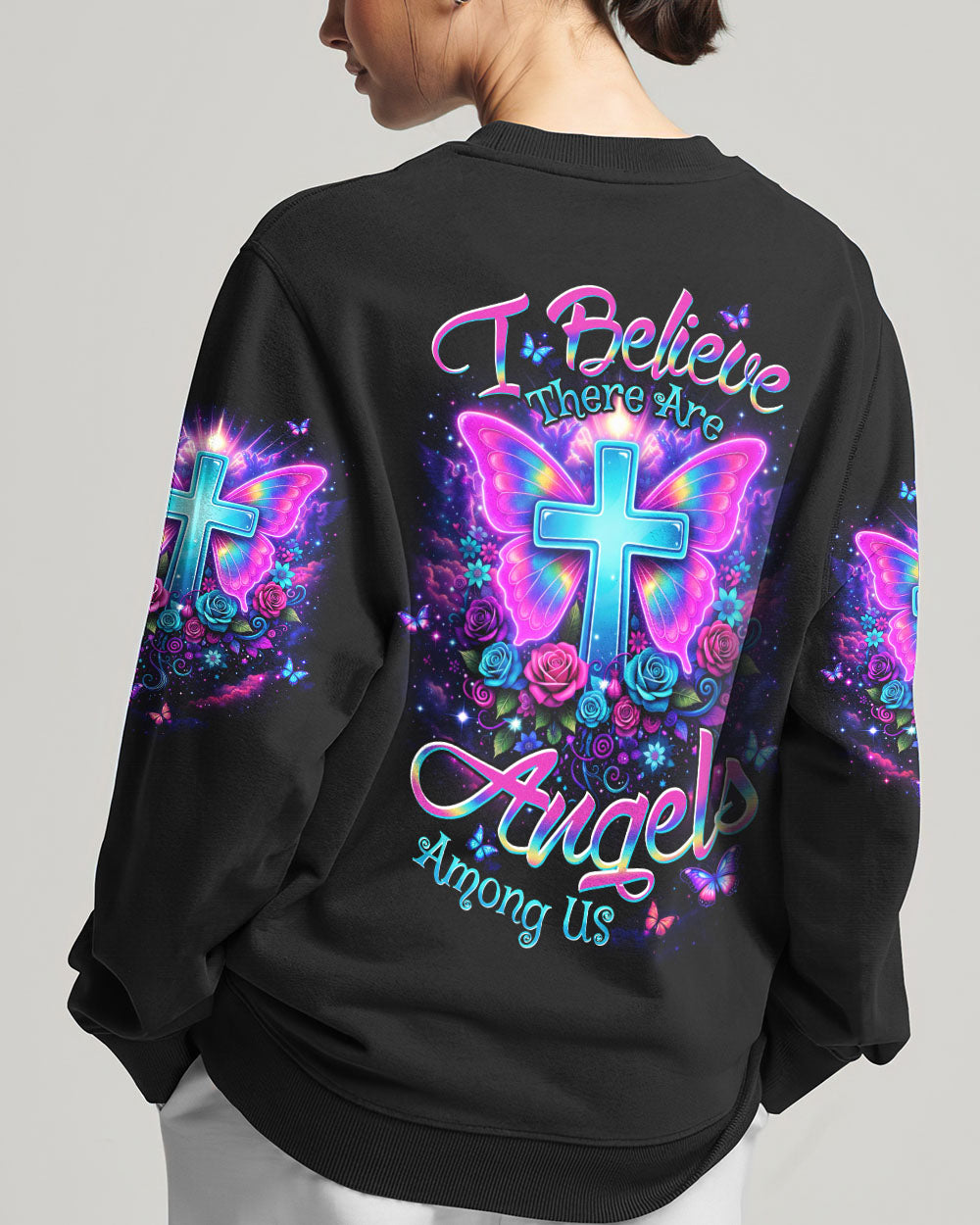 I Believe There Are Angels Among Us Women's All Over Print Shirt - Tltw1003263