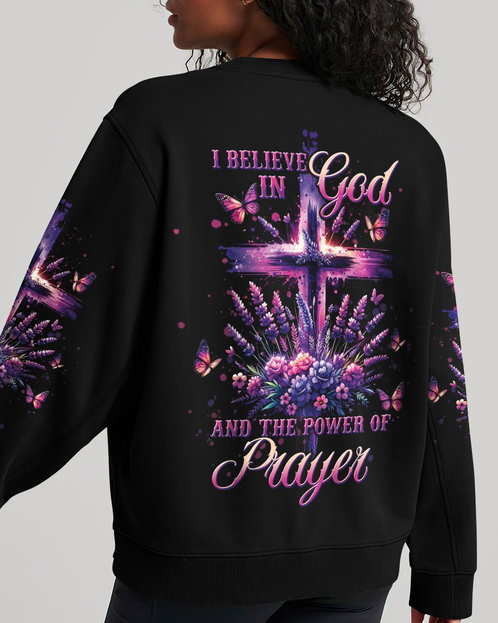 I Believe In God Lavender Women's All Over Print Shirt - Tltw1101243