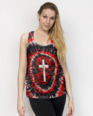 Cross Rose Swirl Women's All Over Print Shirt  - Tltw1103262