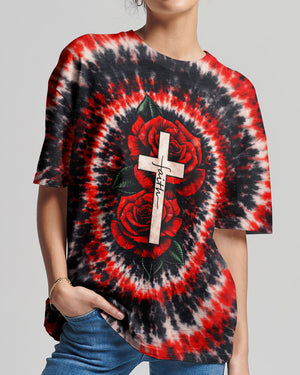 Cross Rose Swirl Women's All Over Print Shirt  - Tltw1103262