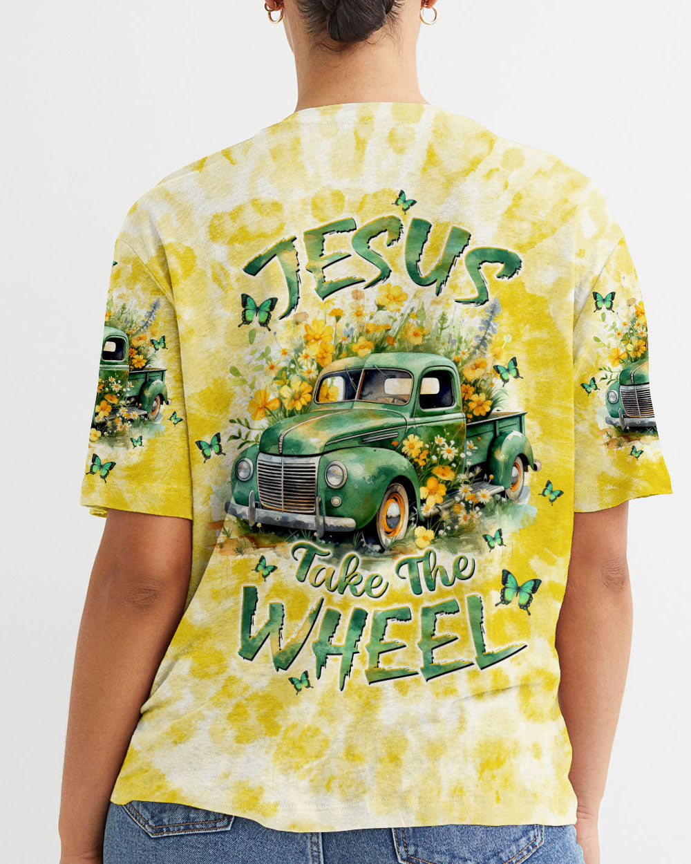 Jesus Take The Wheel Tie Dye Women's All Over Print Shirt - Tltw1201243